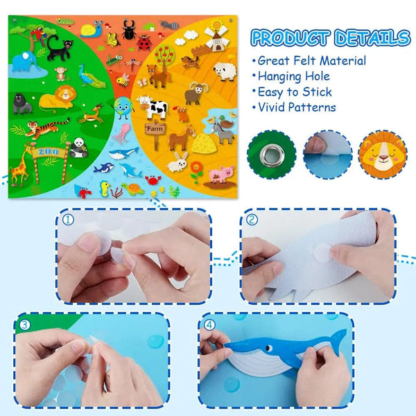 Planet Gates My Daily Calendar,Farm,Transportation Felt Story Board For Toddlers,Preschool Education Storytelling Montessori Toys for Kids