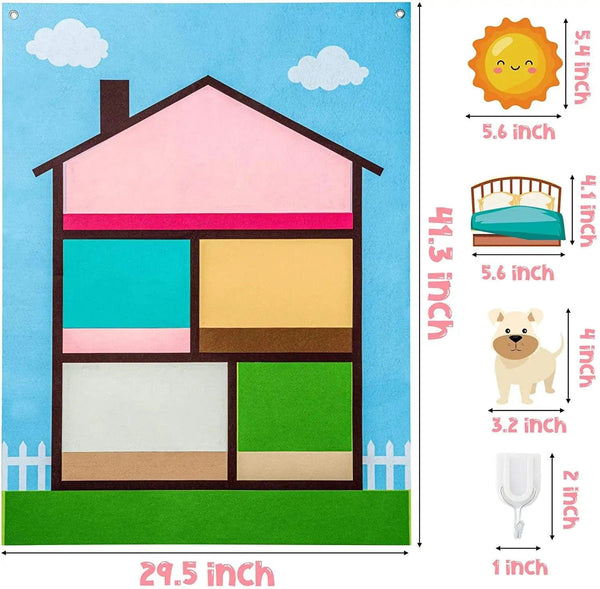 Planet Gates My Daily Calendar,Farm,Transportation Felt Story Board For Toddlers,Preschool Education Storytelling Montessori Toys for Kids