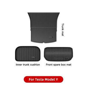 Planet Gates MY Trunk mat / france YZ For Tesla Floor Mats Model 3 Y 2021-2023 Car Four Seasons Waterproof Non-slip Floor Mat NEW  TPE Special Car Accessories