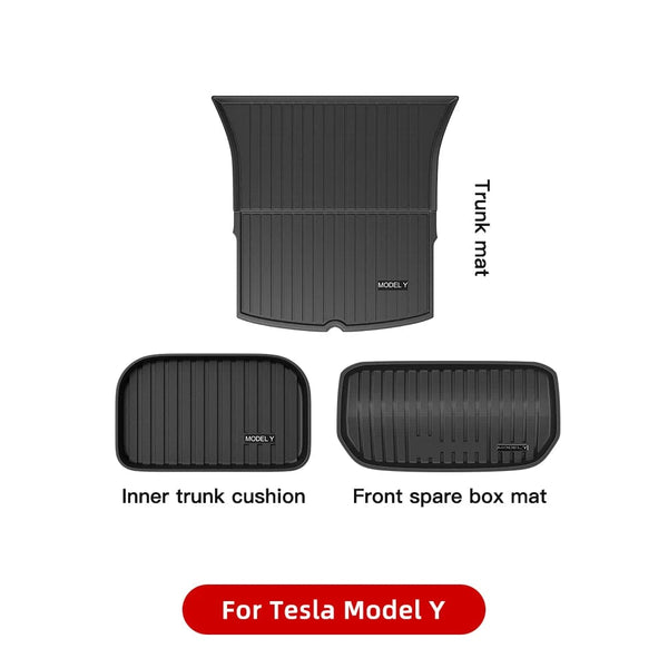 Planet Gates MY Trunk mat / france YZ For Tesla Floor Mats Model 3 Y 2021-2023 Car Four Seasons Waterproof Non-slip Floor Mat NEW  TPE Special Car Accessories