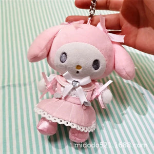 Planet Gates Mymelody-b Sanrio Maid Series Kuromi Mymelody Cinnamoroll Plush Toy Doll Backpack Keychain Pendant Girls Birthday Gift