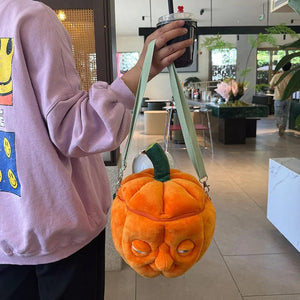 Planet Gates MyRytanda Happy Halloween Plush Toys Slippers Kawaii Ghost Pillow Pumpkin Shoulder Bags Horror Skull Fluffy Dolls