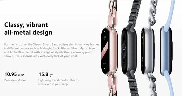 Planet Gates Mystic Rose Global Version Xiaomi Smart Band 9 1.62'' AMOLED display Up to 21-day battery life* rate and SpO₂ monitoring* 150+ sports modes