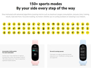 Planet Gates Mystic Rose Global Version Xiaomi Smart Band 9 1.62'' AMOLED display Up to 21-day battery life* rate and SpO₂ monitoring* 150+ sports modes