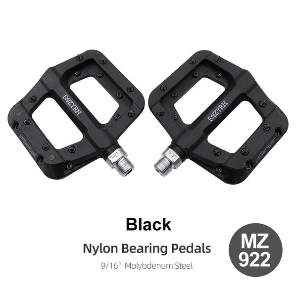Planet Gates MZ922 Black / CHINA Bicycle Pedal Anti-slip Ultralight Nylon MTB Mountain Bike Pedal Sealed Bearings Pedals Bicycle Accessories Parts