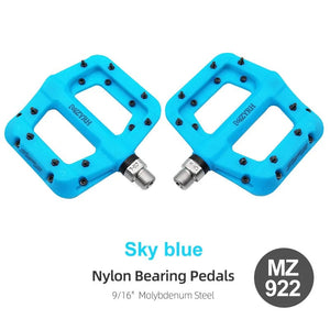 Planet Gates MZ922  Sky blue / CHINA Bicycle Pedal Anti-slip Ultralight Nylon MTB Mountain Bike Pedal Sealed Bearings Pedals Bicycle Accessories Parts