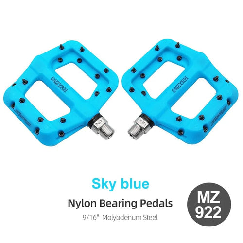 Planet Gates MZ922  Sky blue / CHINA Bicycle Pedal Anti-slip Ultralight Nylon MTB Mountain Bike Pedal Sealed Bearings Pedals Bicycle Accessories Parts