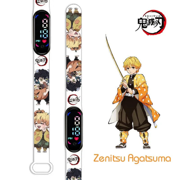 Planet Gates N New Demon Slayer LED Electronic Watch Kimetsu No Yaiba Anime Figure Digital Clock Silicone Printed Wristband Kids Birthday Gifts