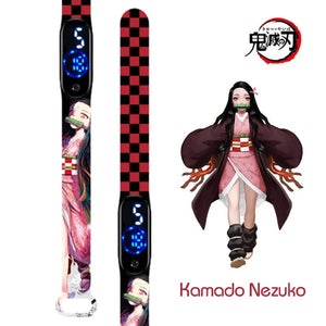 Planet Gates N New Demon Slayer LED Electronic Watch Kimetsu No Yaiba Anime Figure Digital Clock Silicone Printed Wristband Kids Birthday Gifts