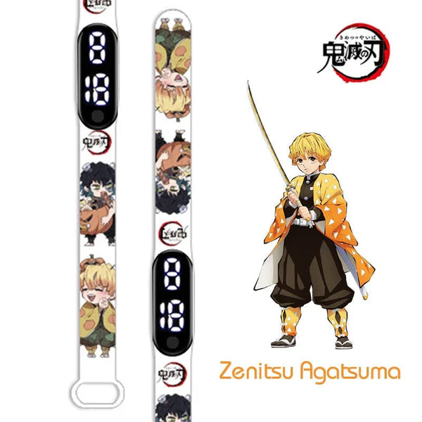 Planet Gates N New Demon Slayer LED Electronic Watch Kimetsu No Yaiba Anime Figure Digital Clock Silicone Printed Wristband Kids Birthday Gifts