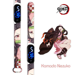 Planet Gates N New Demon Slayer LED Electronic Watch Kimetsu No Yaiba Anime Figure Digital Clock Silicone Printed Wristband Kids Birthday Gifts