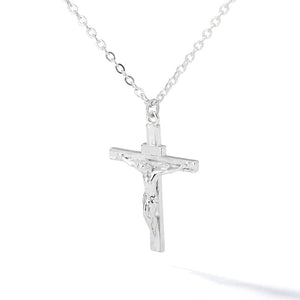 Planet Gates N02138S / CHINA Christian Jesus Cross Necklace For Women Men Stainless Steel Chains Choker Religion Cross Pendants Jewelry Prayer Baptism Gifts