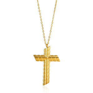 Planet Gates N05561G / CHINA Christian Jesus Cross Necklace For Women Men Stainless Steel Chains Choker Religion Cross Pendants Jewelry Prayer Baptism Gifts