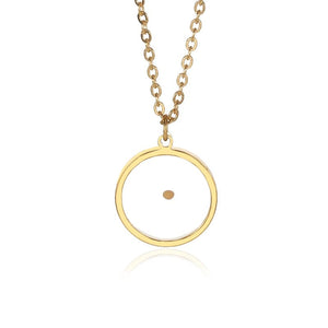 Planet Gates N06429G / 45cm / CHINA Fashion Stone Opal Oval Necklace For Women Stainless Steel Gold Color Oval Stone Pendant Necklace Wedding Aesthetic Jewelry Gift