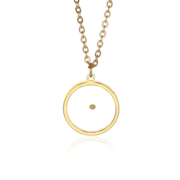 Planet Gates N06429G / 45cm / CHINA Fashion Stone Opal Oval Necklace For Women Stainless Steel Gold Color Oval Stone Pendant Necklace Wedding Aesthetic Jewelry Gift