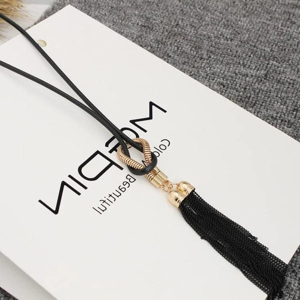 Planet Gates N106 New Arrival Female Pendant Necklace Tassel Long Winter Sweater Chain Necklace for Women Necklaces Wholesale Sales Collar