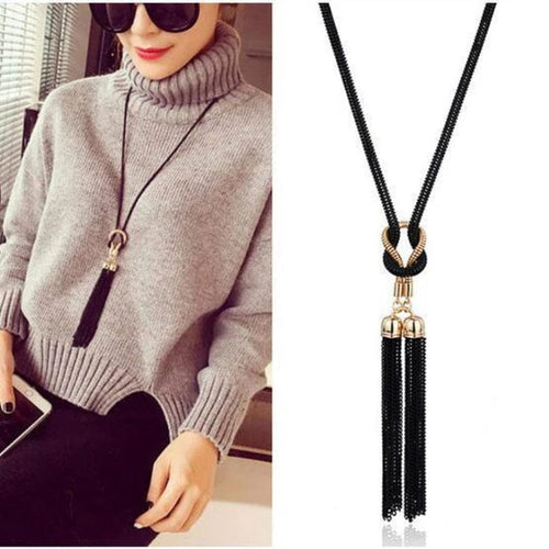 Planet Gates N106 New Arrival Female Pendant Necklace Tassel Long Winter Sweater Chain Necklace for Women Necklaces Wholesale Sales Collar