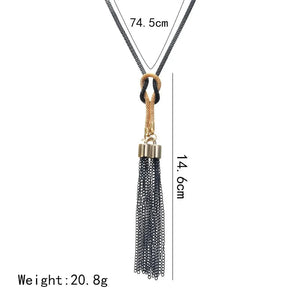 Planet Gates N106 New Arrival Female Pendant Necklace Tassel Long Winter Sweater Chain Necklace for Women Necklaces Wholesale Sales Collar