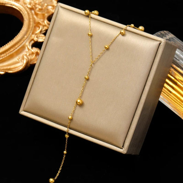 Planet Gates N169 EILIECK 316L Stainless Steel Pearl Zircon Pendant Necklace For Women Girl Fashion Waterproof Collar Neck Chain Jewelry Gift