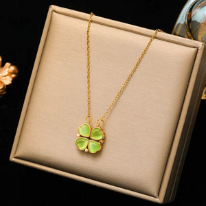 Planet Gates N226 EILIECK 316L Stainless Steel Pearl Zircon Pendant Necklace For Women Girl Fashion Waterproof Collar Neck Chain Jewelry Gift