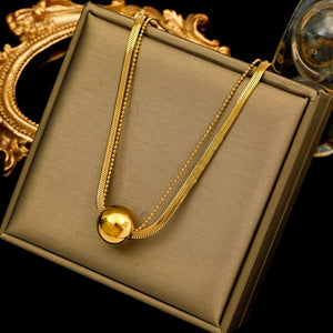 Planet Gates N271 EILIECK 316L Stainless Steel Pearl Zircon Pendant Necklace For Women Girl Fashion Waterproof Collar Neck Chain Jewelry Gift