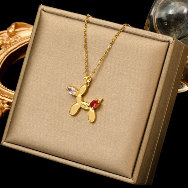 Planet Gates N276 EILIECK 316L Stainless Steel Pearl Zircon Pendant Necklace For Women Girl Fashion Waterproof Collar Neck Chain Jewelry Gift