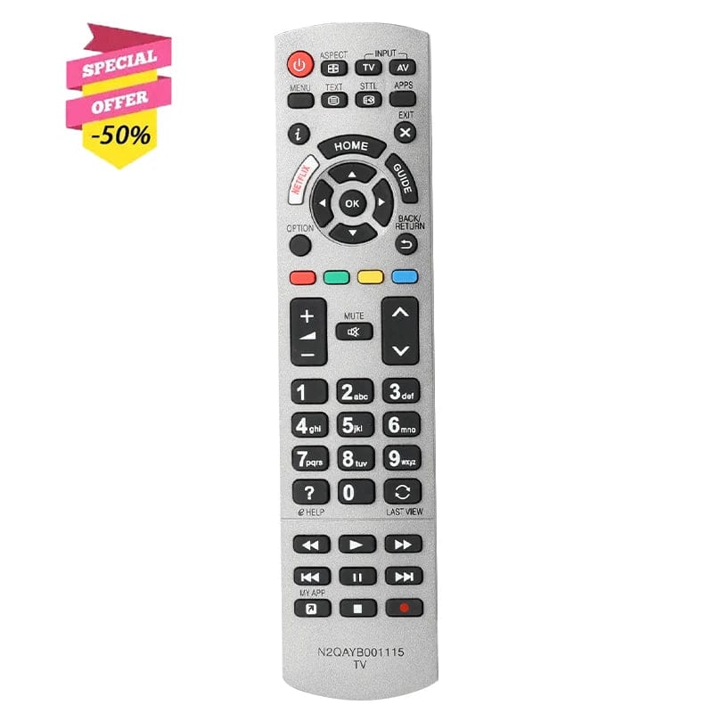 Planet Gates N2QAYB001115 N2QAYB001115 Remote Control For Panasonic TV TX-40EXW734 TX-40EXW735 TX-43EXW754 TX-49EX610E TX-49EX613E TX-50EX700B TX-50EX700E