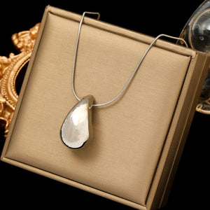 Planet Gates N300 EILIECK 316L Stainless Steel Pearl Zircon Pendant Necklace For Women Girl Fashion Waterproof Collar Neck Chain Jewelry Gift