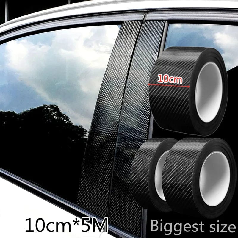 Planet Gates Nano Carbon Fiber Car Stickers DIY Paste Protector Strip Auto Door Sill Side Mirror Anti Scratch Tape Waterproof Protection Film