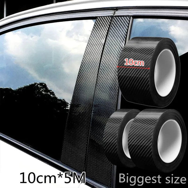 Planet Gates Nano Carbon Fiber Car Stickers DIY Paste Protector Strip Auto Door Sill Side Mirror Anti Scratch Tape Waterproof Protection Film