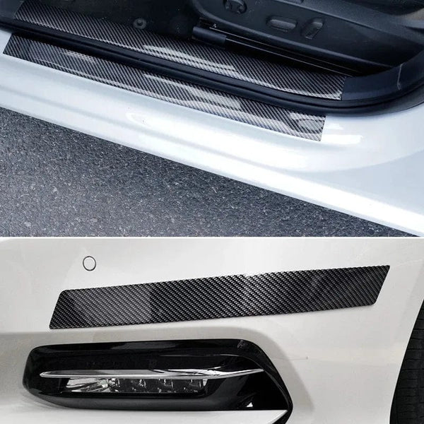 Planet Gates Nano Carbon Fiber Car Stickers DIY Paste Protector Strip Auto Door Sill Side Mirror Anti Scratch Tape Waterproof Protection Film