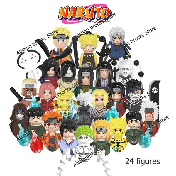 Planet Gates Narutoe Sasuke Kakashi Akatsuki bricks Building Blocks Anime cartoon blocks Action Figures Heads Assembly Toys kids Christma toy