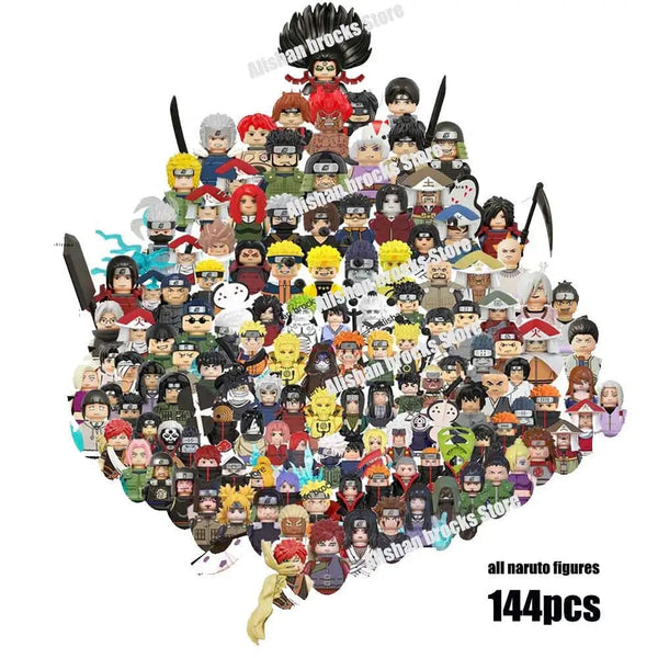Planet Gates Narutoe Sasuke Kakashi Akatsuki bricks Building Blocks Anime cartoon blocks Action Figures Heads Assembly Toys kids Christma toy