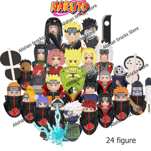 Planet Gates Narutoe Sasuke Kakashi Akatsuki bricks Building Blocks Anime cartoon blocks Action Figures Heads Assembly Toys kids Christma toy