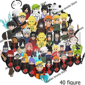 Planet Gates Narutoe Sasuke Kakashi Akatsuki bricks Building Blocks Anime cartoon blocks Action Figures Heads Assembly Toys kids Christma toy