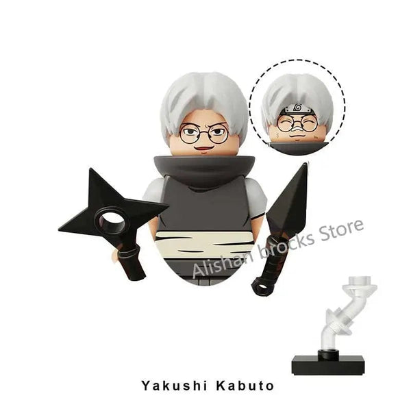 Planet Gates Narutoe Sasuke Kakashi Akatsuki bricks Building Blocks Anime cartoon blocks Action Figures Heads Assembly Toys kids Christma toy