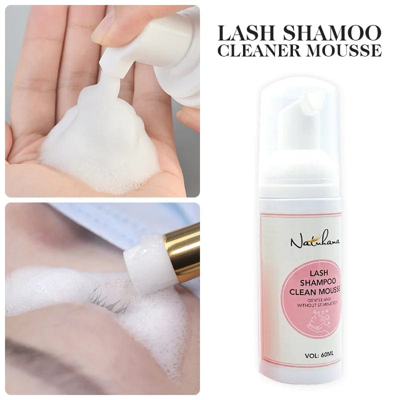 Planet Gates NATUHANA 60ml Eyelash Shampoo Grafting Eyelashes Gentle Cleansing Mousse Foam No Stimulation Makeup Clean Eyelash Extension Glue