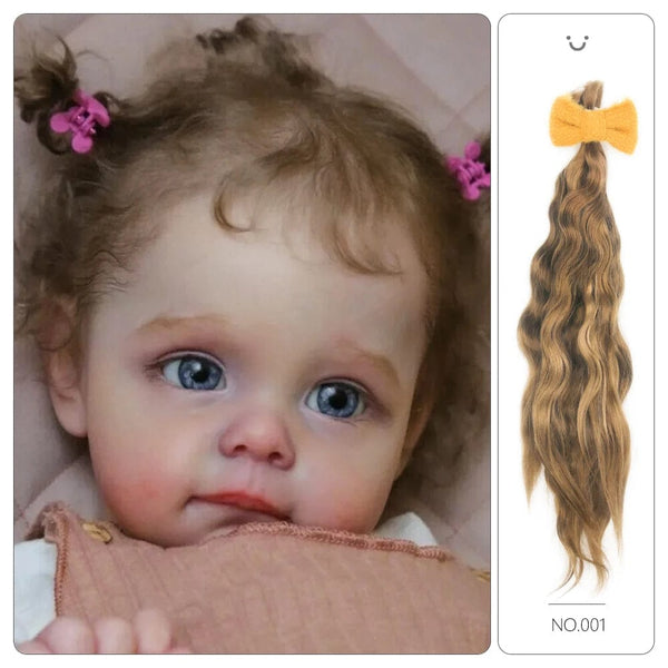 Planet Gates 「natural curly hair」Witdiy brand reborn doll wig mohair is as soft as lanugo hair and uses safe dyes, so feel free