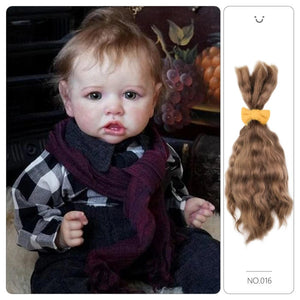 Planet Gates 「natural curly hair」Witdiy brand reborn doll wig mohair is as soft as lanugo hair and uses safe dyes, so feel free