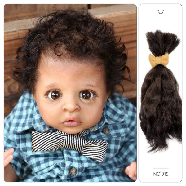 Planet Gates 「natural curly hair」Witdiy brand reborn doll wig mohair is as soft as lanugo hair and uses safe dyes, so feel free