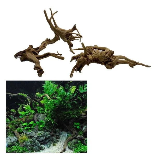 Planet Gates Natural Tree Trunk Driftwood Aquarium Fish Tank Plant Wood Decoration Ornament Fish Tank Decoration Fish Tank Accessories
