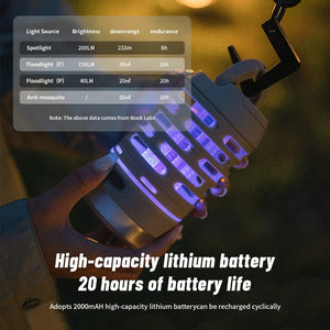 Planet Gates Naturehike Camping Electric Shock Mosquito Killer Lamp Outdoor Floodlight Insect Killer Repellent Anti Mosquito Trap Flashlight