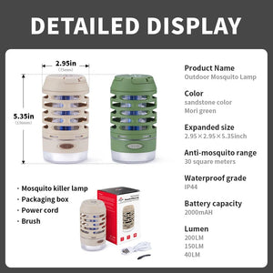 Planet Gates Naturehike Camping Electric Shock Mosquito Killer Lamp Outdoor Floodlight Insect Killer Repellent Anti Mosquito Trap Flashlight