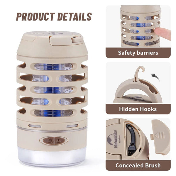 Planet Gates Naturehike Camping Electric Shock Mosquito Killer Lamp Outdoor Floodlight Insect Killer Repellent Anti Mosquito Trap Flashlight