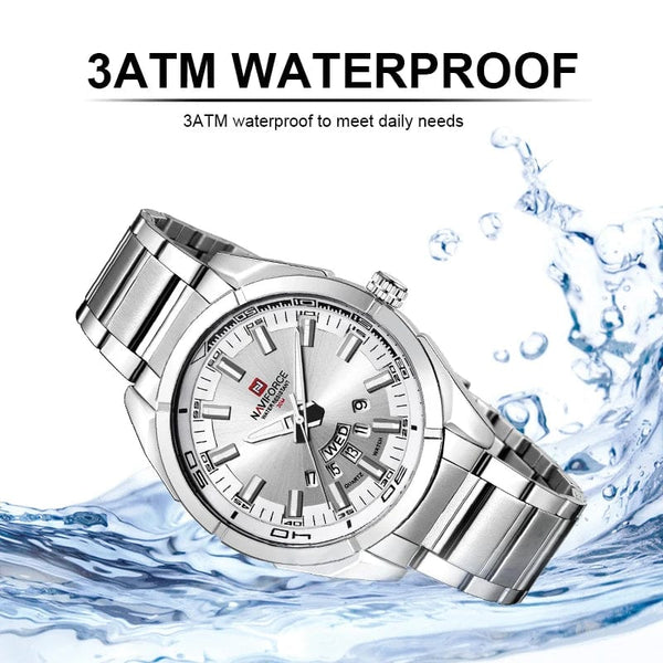 Planet Gates NAVIFORCE Classic Casual Watch for Men Stainless teel Sport Waterproof Male Watches Quartz Date Display Clock  Relogio Masculino