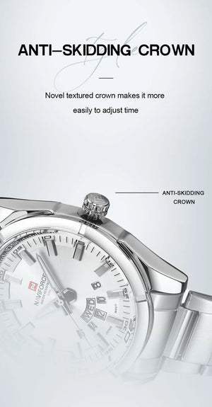 Planet Gates NAVIFORCE Classic Casual Watch for Men Stainless teel Sport Waterproof Male Watches Quartz Date Display Clock  Relogio Masculino