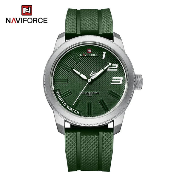 Planet Gates NAVIFORCE Top Luxury Brand Quartz Watch Men Silicone Strap Military Watches 30ATM Waterproof Wristwatch Relogio Masculino 2022
