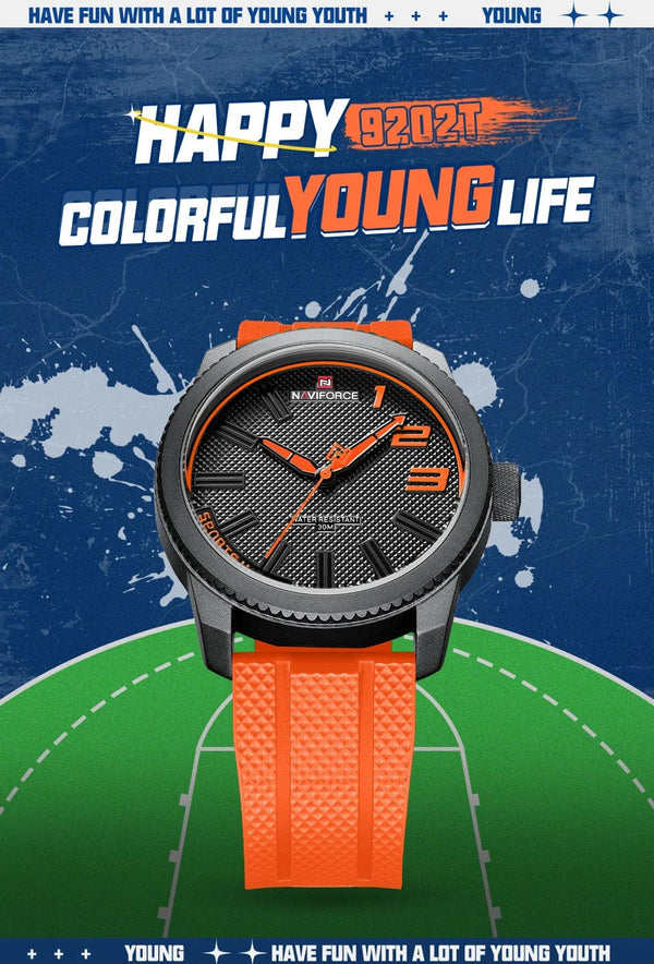 Planet Gates NAVIFORCE Top Luxury Brand Quartz Watch Men Silicone Strap Military Watches 30ATM Waterproof Wristwatch Relogio Masculino 2022