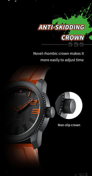 Planet Gates NAVIFORCE Top Luxury Brand Quartz Watch Men Silicone Strap Military Watches 30ATM Waterproof Wristwatch Relogio Masculino 2022