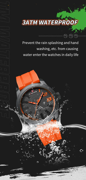 Planet Gates NAVIFORCE Top Luxury Brand Quartz Watch Men Silicone Strap Military Watches 30ATM Waterproof Wristwatch Relogio Masculino 2022